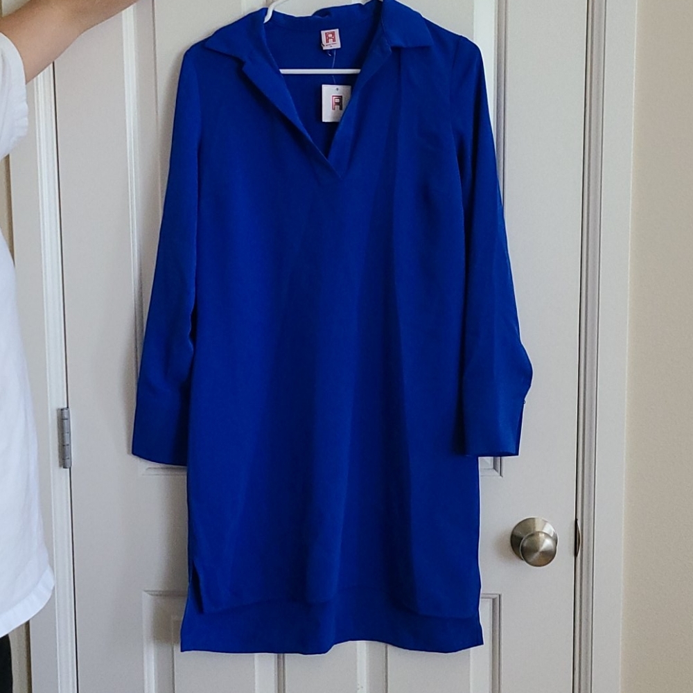 NEW - Cobalt blue dress with collar